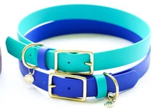 Двотонска водонепропусна огрлица, копча за каиш, огрлица отпорна на нечистоћу, огрлица за псе без бриге